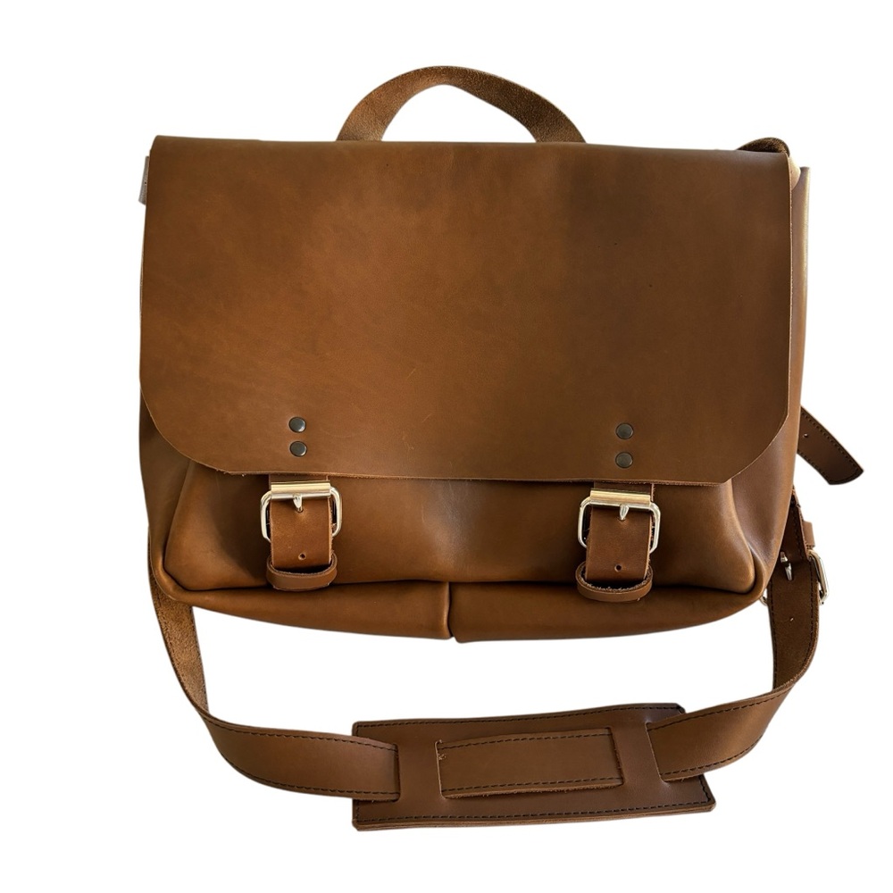 Copper River Bag Company Messenger Shoulder Bag Tan Leather